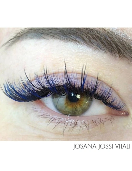 C Mix Blue Colour Pop Volume Eyelash Extensions | Kalentin Sustainable Lash Brand
