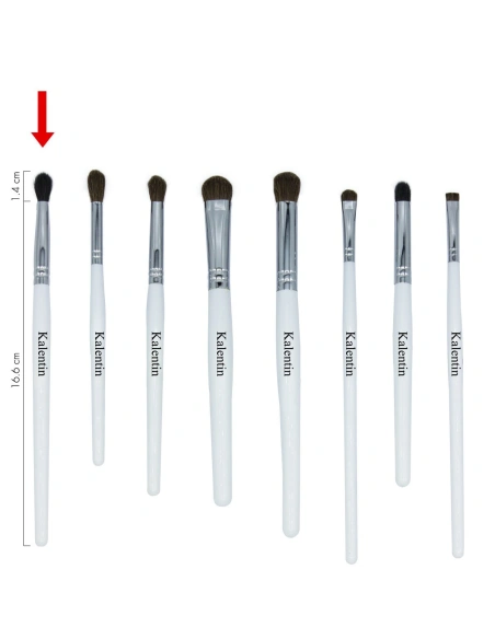 Silver makeup brush - KC2 | Kalentin sustainable cosmetic brand