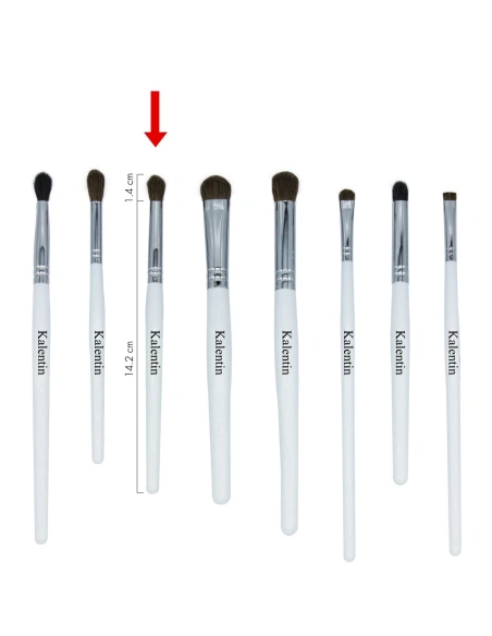 Silver makeup brush - KC4  | Kalentin sustainable cosmetic brand