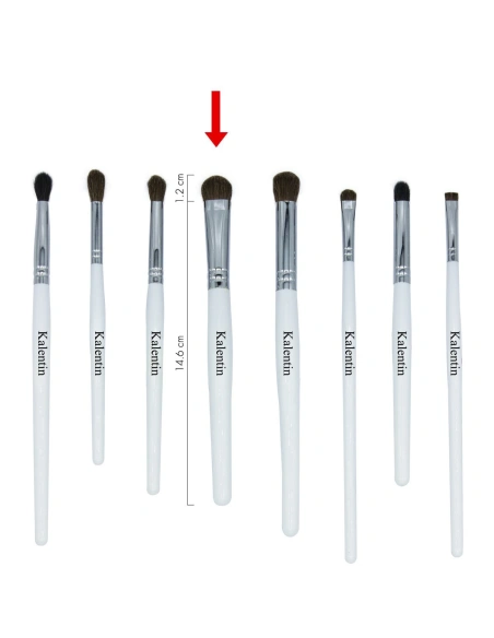 Silver makeup brush - KC5   | Kalentin sustainable cosmetic brand