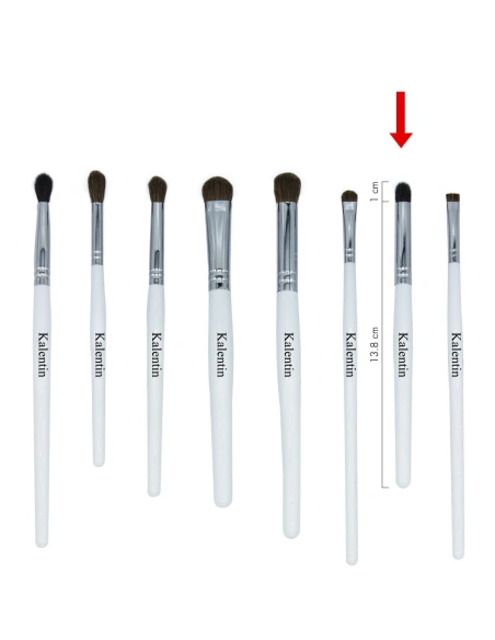 Silver makeup brush - KC7   | Kalentin sustainable cosmetic brand
