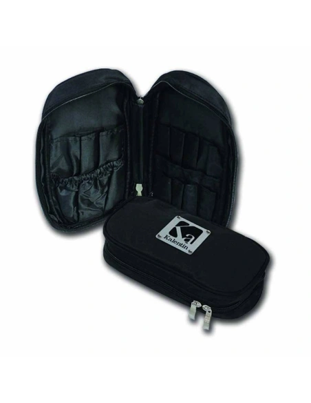 Black brush case with zip | Kalentin sustainable cosmetic brand