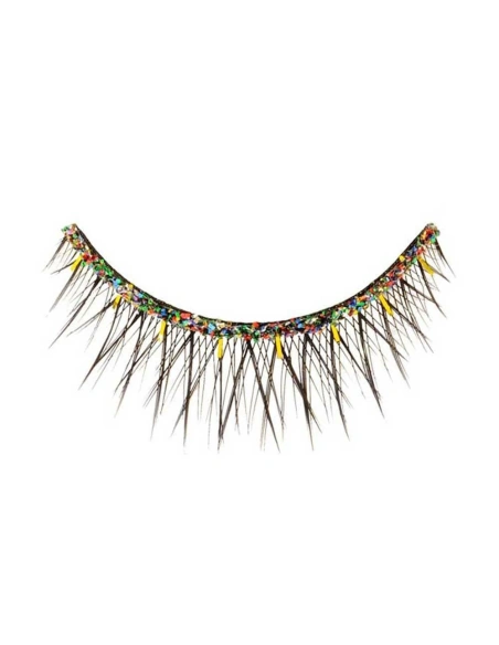 multi-colour glitter strip lash