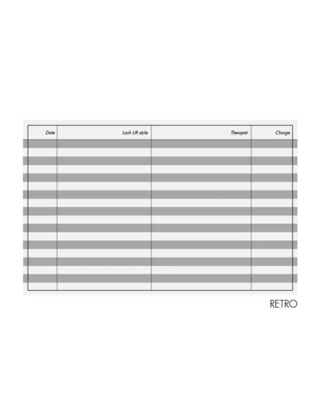 KLC Lash Lift Client Record Card - 10 pcs | Kalentin Sustainable Lash Brand