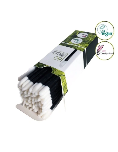 Vegan Cotton Swabs 60 pcs| Kalentin Sustainable Lash Brand