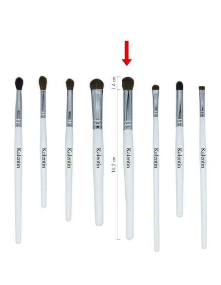 Silver makeup brush - KC6   | Kalentin sustainable cosmetic brand