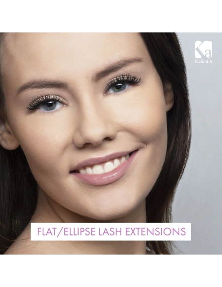 Flat eyelash extensions in paper packaging | Kalentin sustainable lash brand