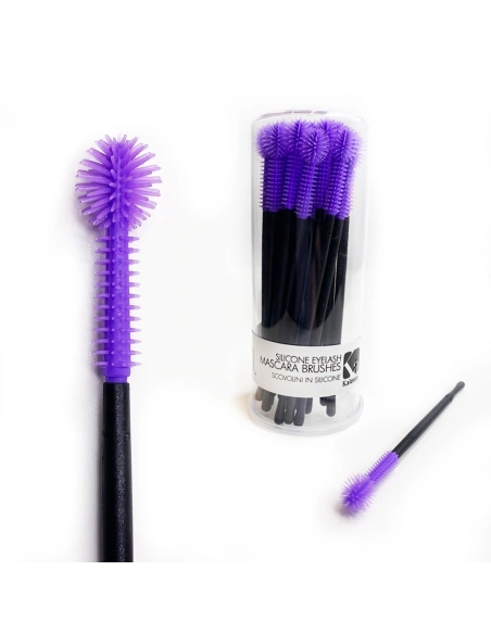 Silicone Eyelash Mascara Brush Purple -  25 pcs | Kalentin Sustainable Lash Brand