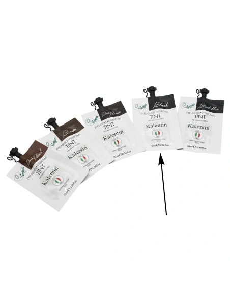 Henna Effect Hybrid Semi-Activated Eyebrow & Eyelash Vegan Tint - Black 10ml | Kalentin Sustainable Lash Brand