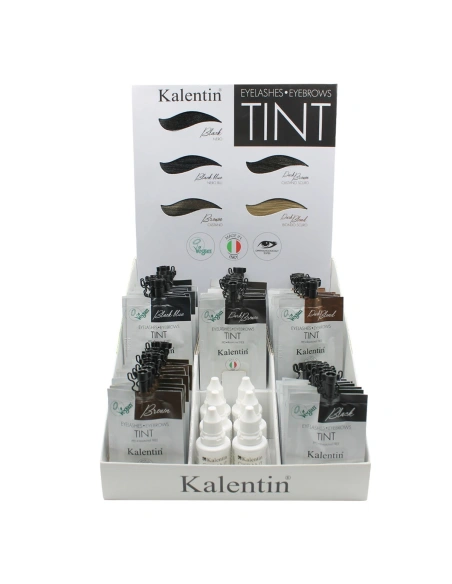 Henna Effect Hybrid Semi-Activated Eyebrow & Eyelash Vegan Tint - Dark Brown 10ml | Kalentin Sustainable Lash Brand