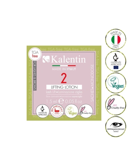 Vegan Lash Lift & Brow Lamination - Cysteamine Lifting lotion - single sachet 1.5ml| Kalentin Sustainable Lash Brand