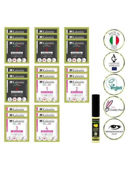 Lash lift & Brow lamination tester set sachets| Kalentin Sustainable Lash Brand