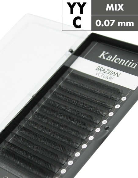 YY Lashes High-Tech Fibers Brazilian YY C Ø0,07 - MIX