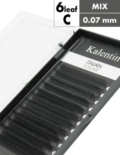 W Lashes High-Tech Fibers Italian 6leaf C Ø0,07 - MIX