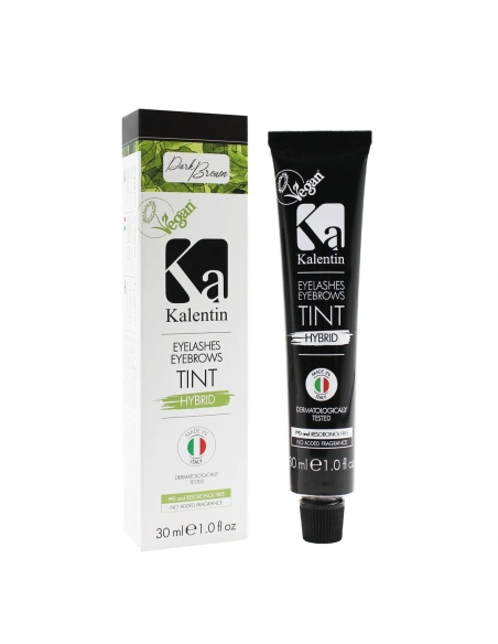 Henna Effect Hybrid Eyebrow & Eyelash Tint - Dark Brown | Kalentin Sustainable Lash Brand