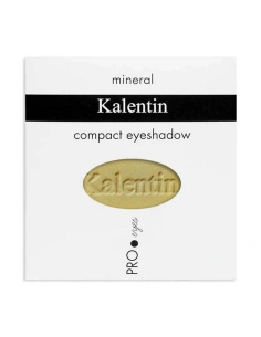 Matte khaki yellow mineral eye shadow - No 64 Crete | Kalentin sustainable cosmetic brand 2