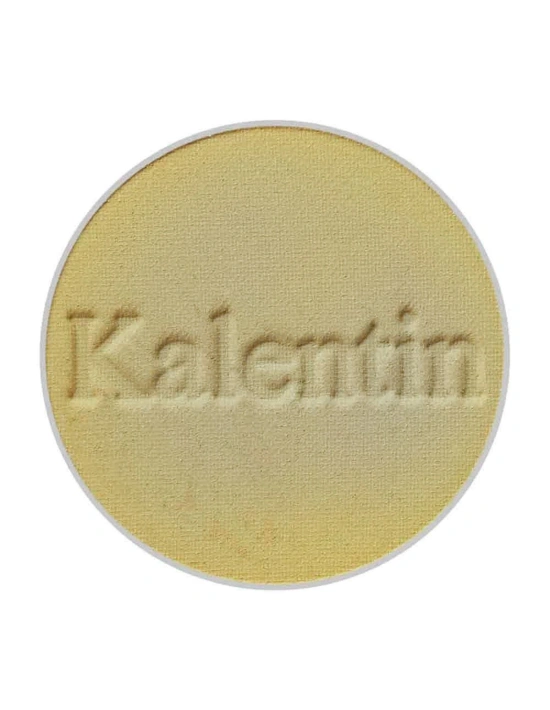 Matte khaki yellow mineral eye shadow - No 64 Crete | Kalentin sustainable cosmetic brand