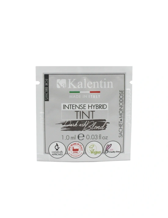 Vegan Eyebrow Intense Hybrid Tint - Dark Ash Blond 1ml | Kalentin Sustainable Lash Brand
