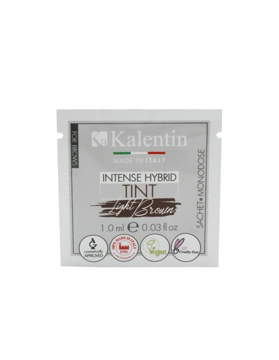 Vegan Eyebrow Intense Hybrid Tint - Light Brown 1ml | Kalentin Sustainable Lash Brand