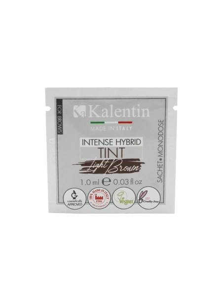 Vegan Eyebrow Intense Hybrid Tint - Light Brown 1ml | Kalentin Sustainable Lash Brand