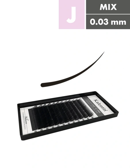 J Mix box volume eyelash extensions | Kalentin sustainable lash brand