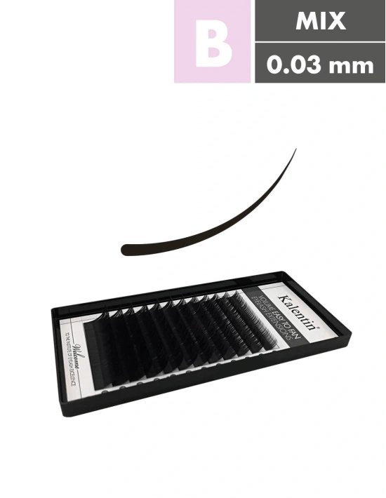 B Mix box volume eyelash extensions | Kalentin sustainable lash brand