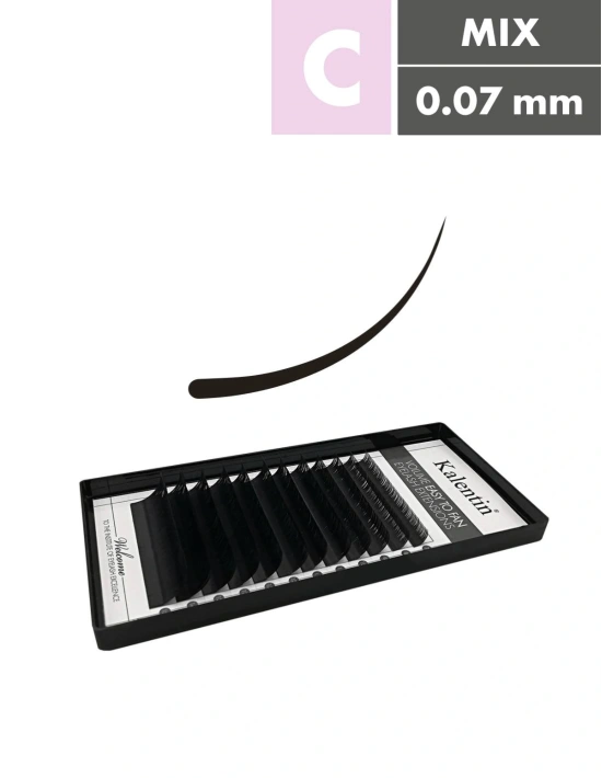 C Mix box volume eyelash extensions | Kalentin sustainable lash brand