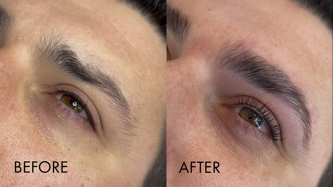 Brow lamination for man