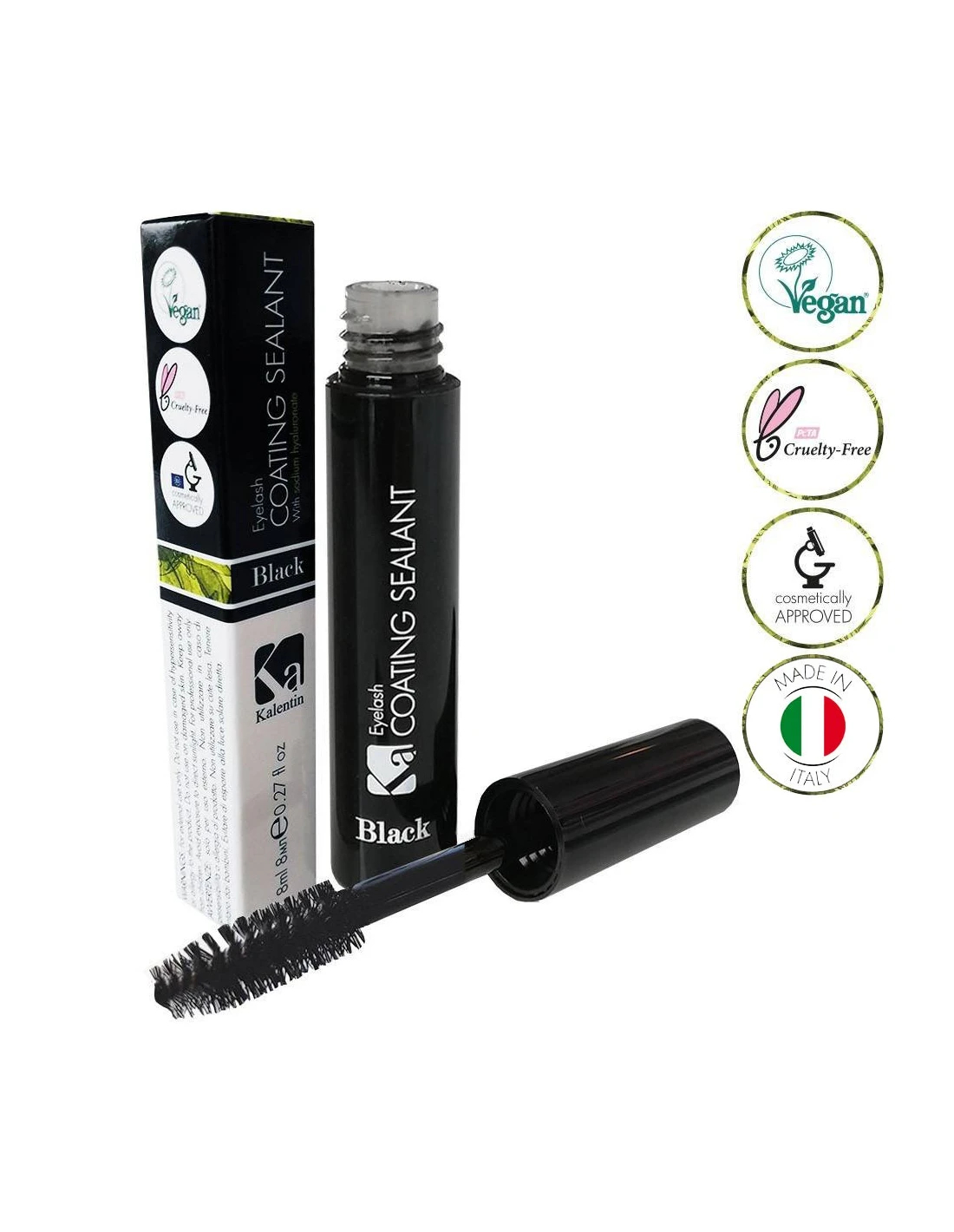 Vegan eyelash coating sealant - Black